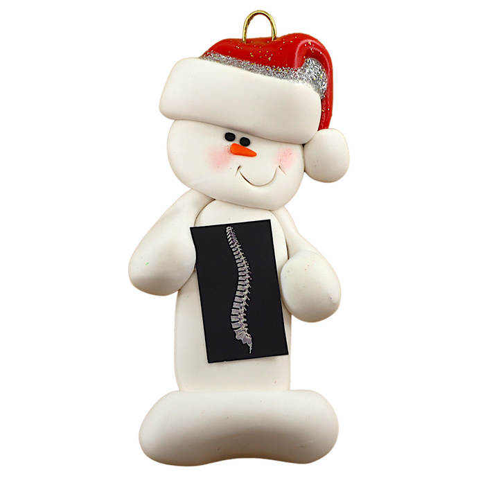 Snowman Chiropractor Christmas Ornament