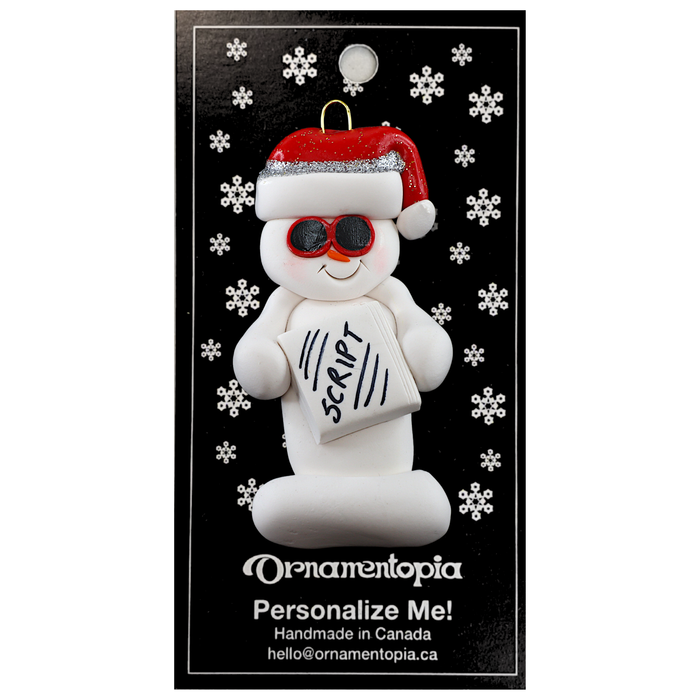 Snowman Actor Christmas Ornament