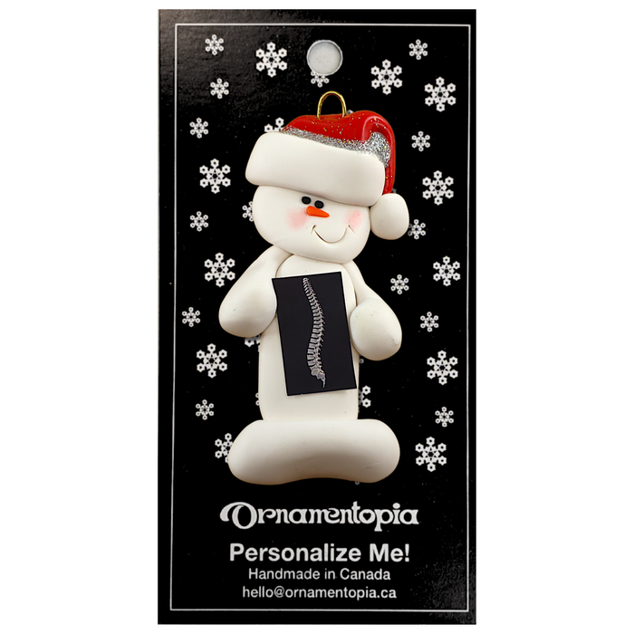 Snowman Chiropractor Christmas Ornament