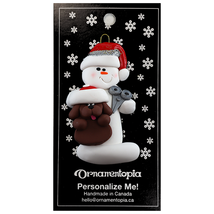 Snowman Groomer Christmas Ornament